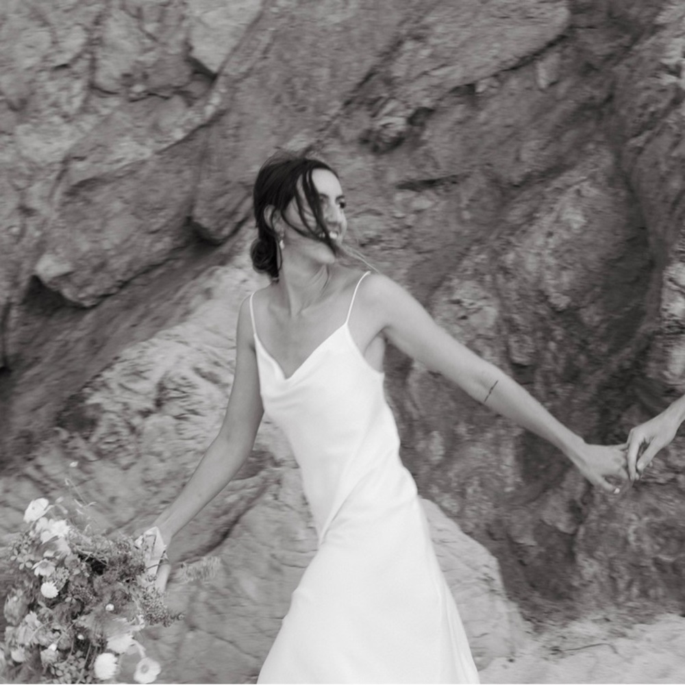 RESA white slip dress